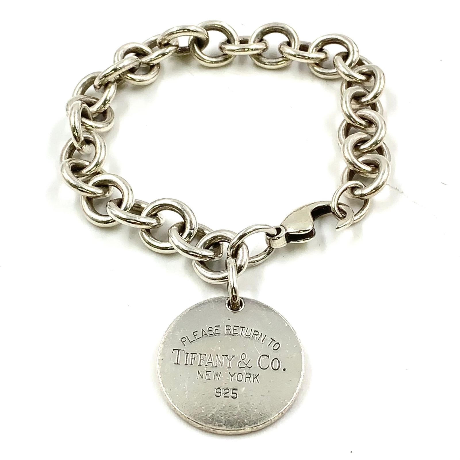 【新着】TIFFANY & Co. リターン トゥ ラウンドタグ SV925 シルバー ブレスレット