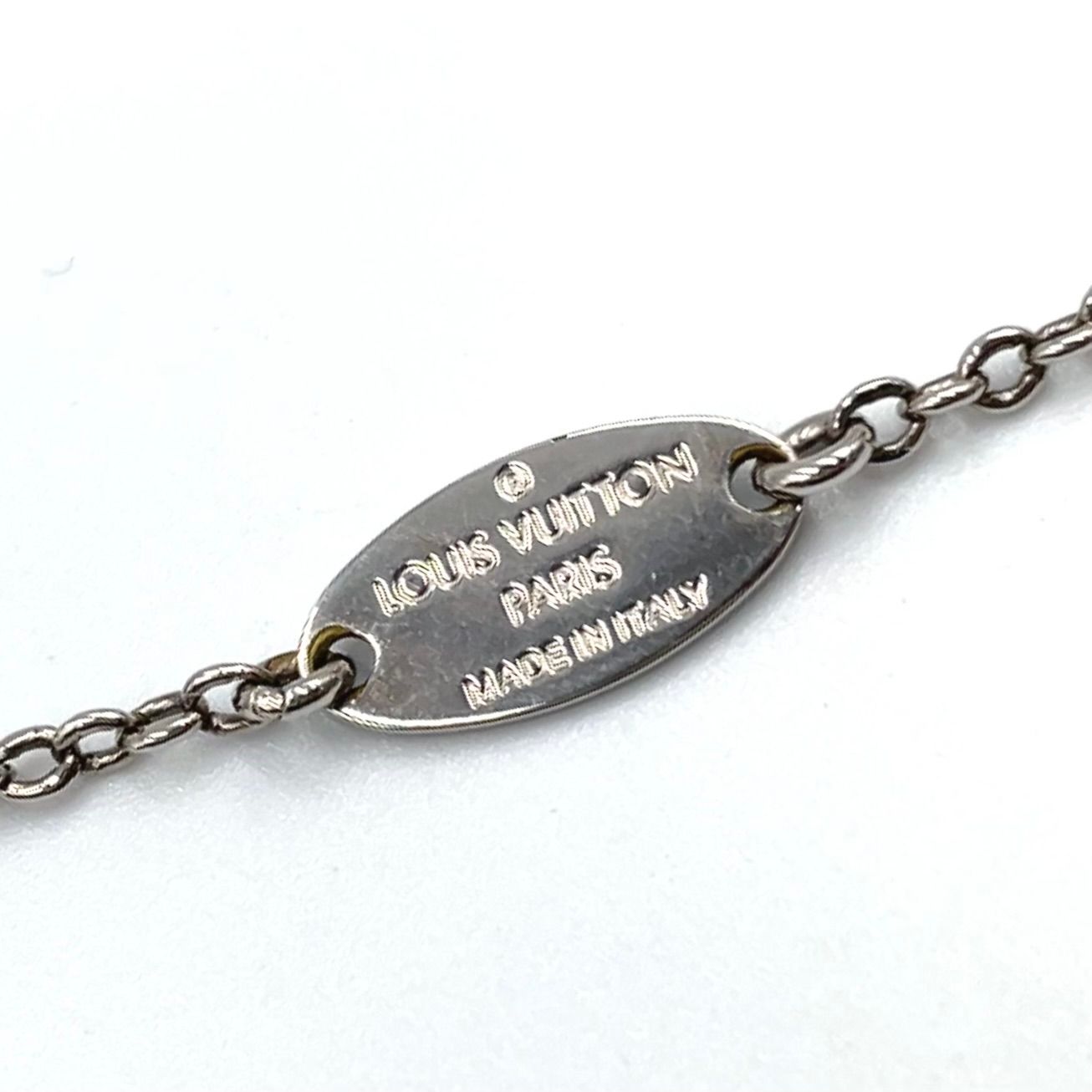LOUIS VUITTON エセンシャルV メタル シルバー ネックレス M63197 