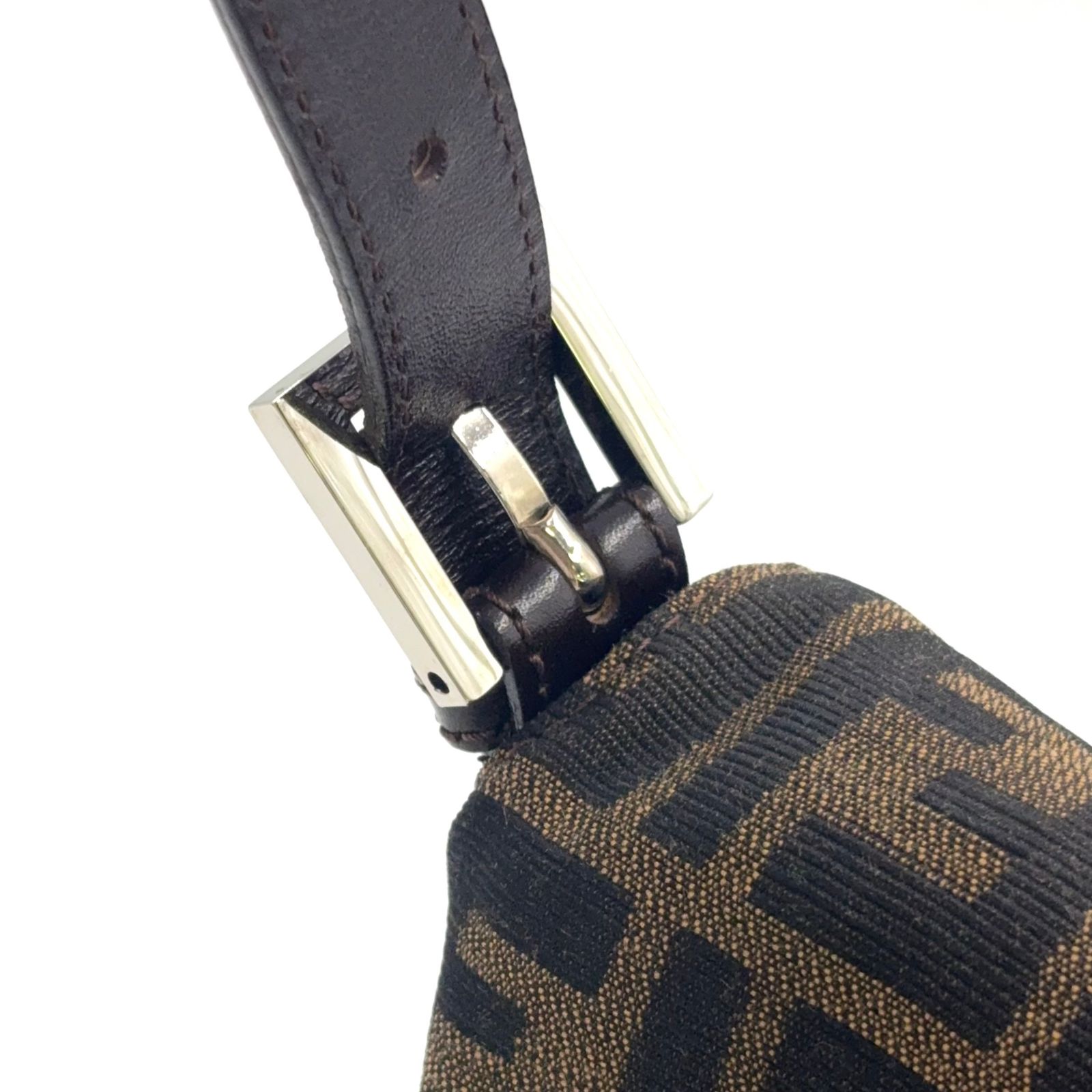 新着】FENDI ズッカ マンマバケット レザー×キャンバス ブラウン