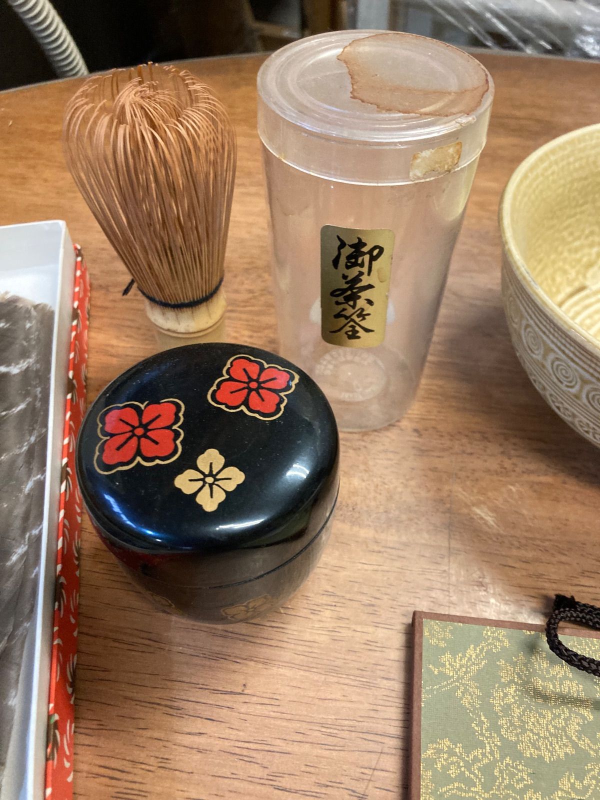 茶道具 書道具 まとめ売り 羽箒 袱紗 菓子皿 筆 茶筅 茶道具まとめ