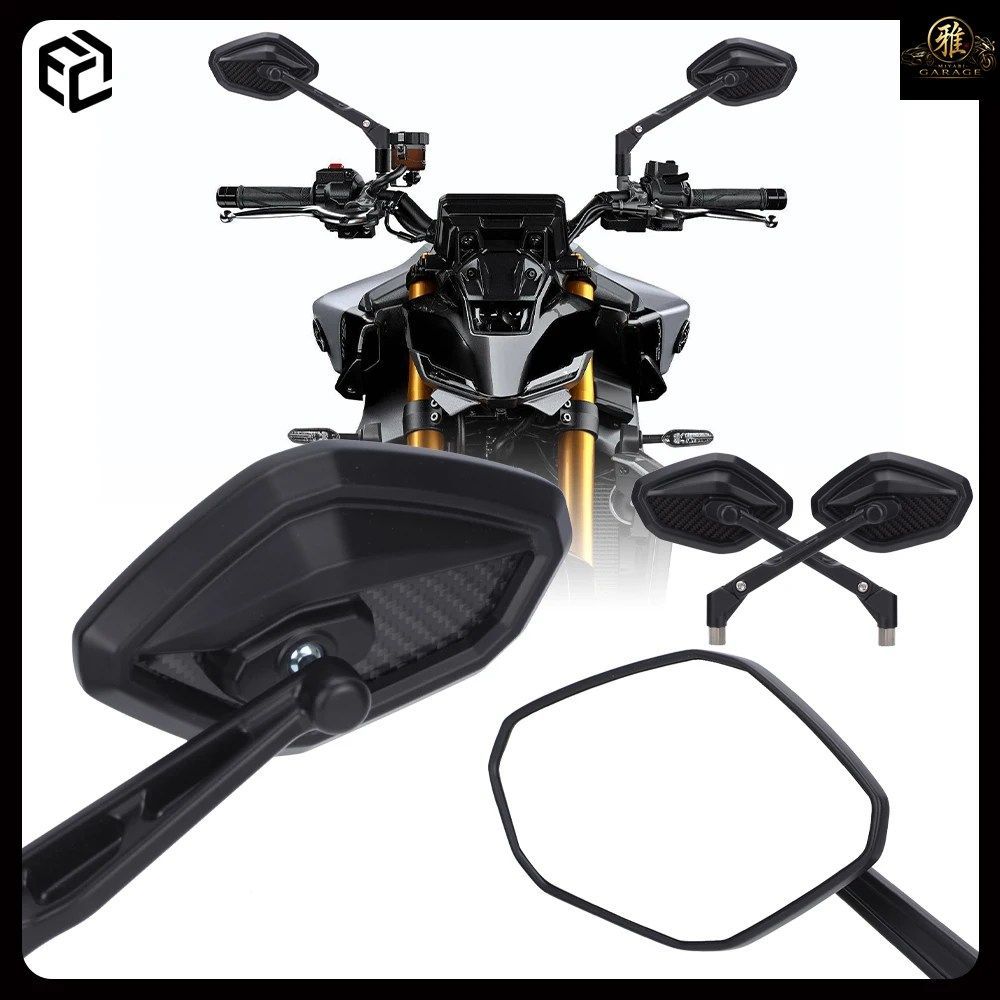 オートバイミラーカーボンファイバーヤマハ MT / XSR / YZF /TENERE / MAX シリーズサイドエスペホスオートバイ
