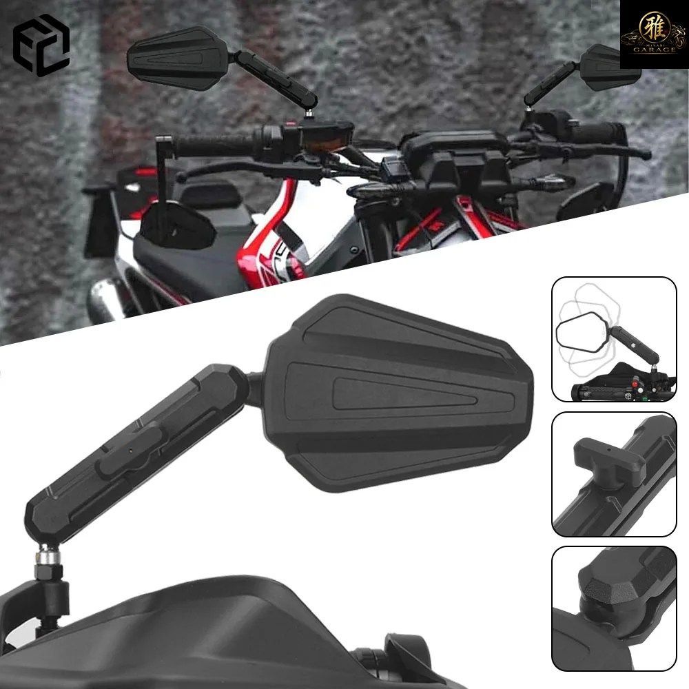 2個セット オートバイ用西向きミラー 折りたたみ式アドベンチャーサイドミラー KTM DUKE 390 790 1190 1290 890 200 250 990