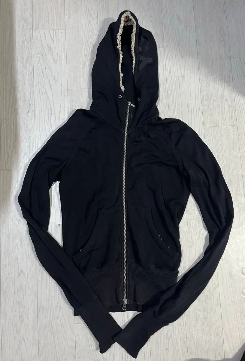 Y-3 ブラック フード ジップアップ
