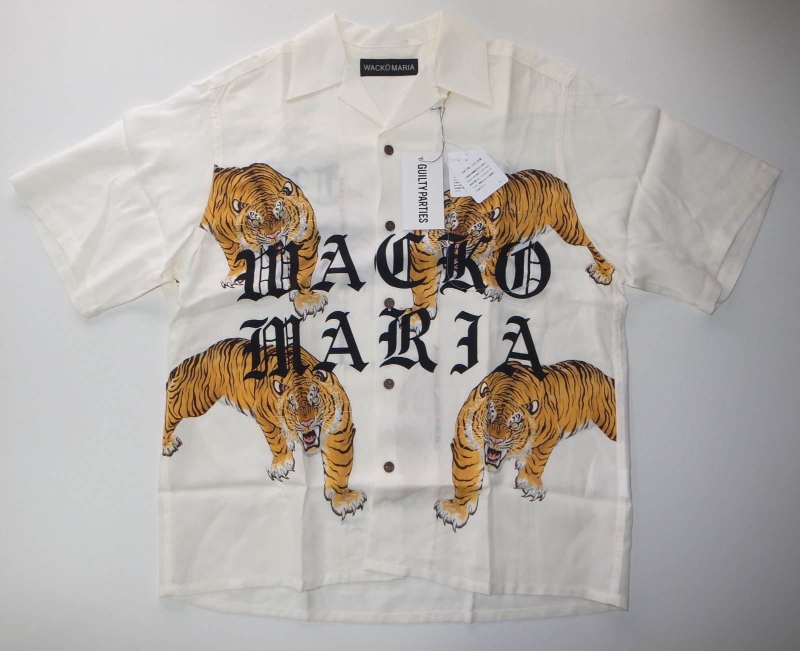 ワコマリア TIM LEHI ハワイアンシャツ sizeM white