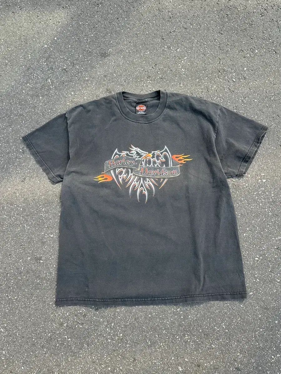 ハーレーダビッドソン 00s Vintage Eagle Cape Tee