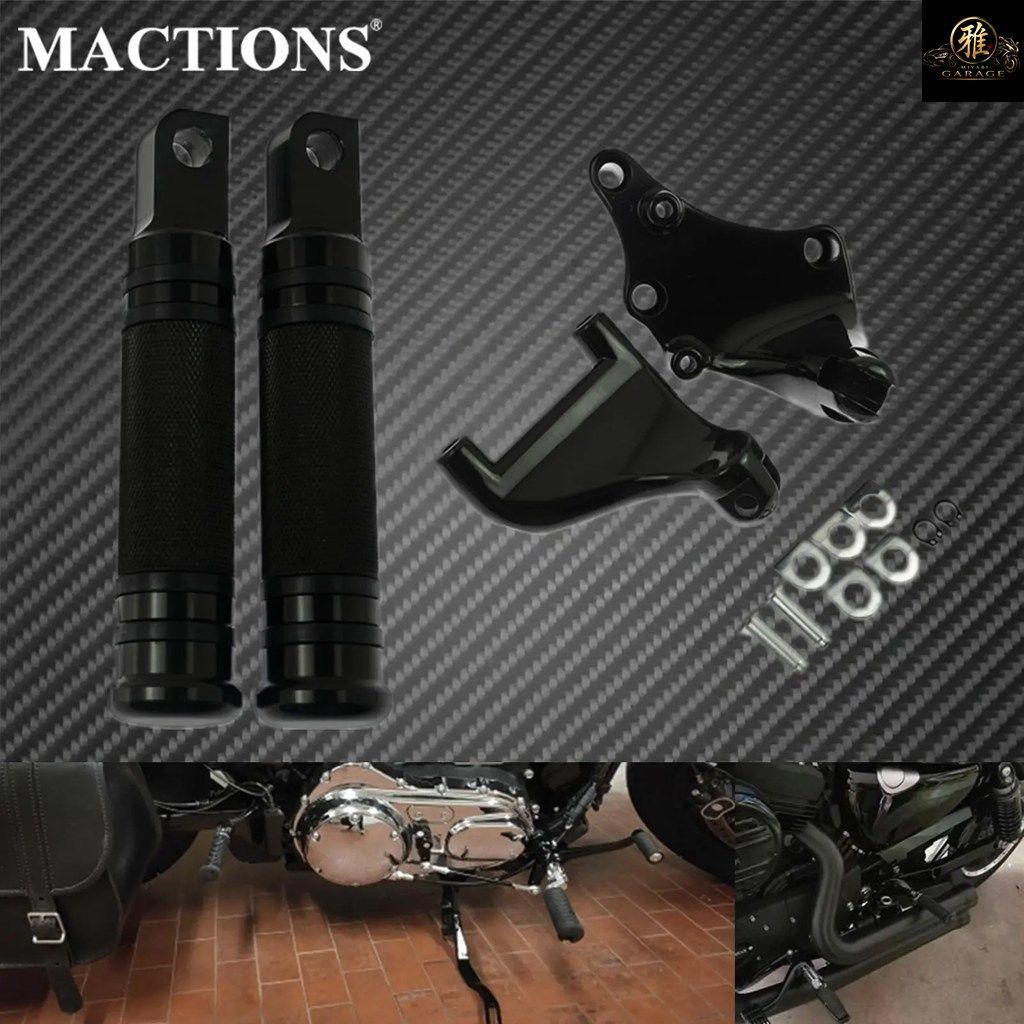 オートバイ後部座席用フットペグマウントペダルフットレスト ハーレー スポーツスター フォーティエイト XL1200X アイアン スーパーロー 14