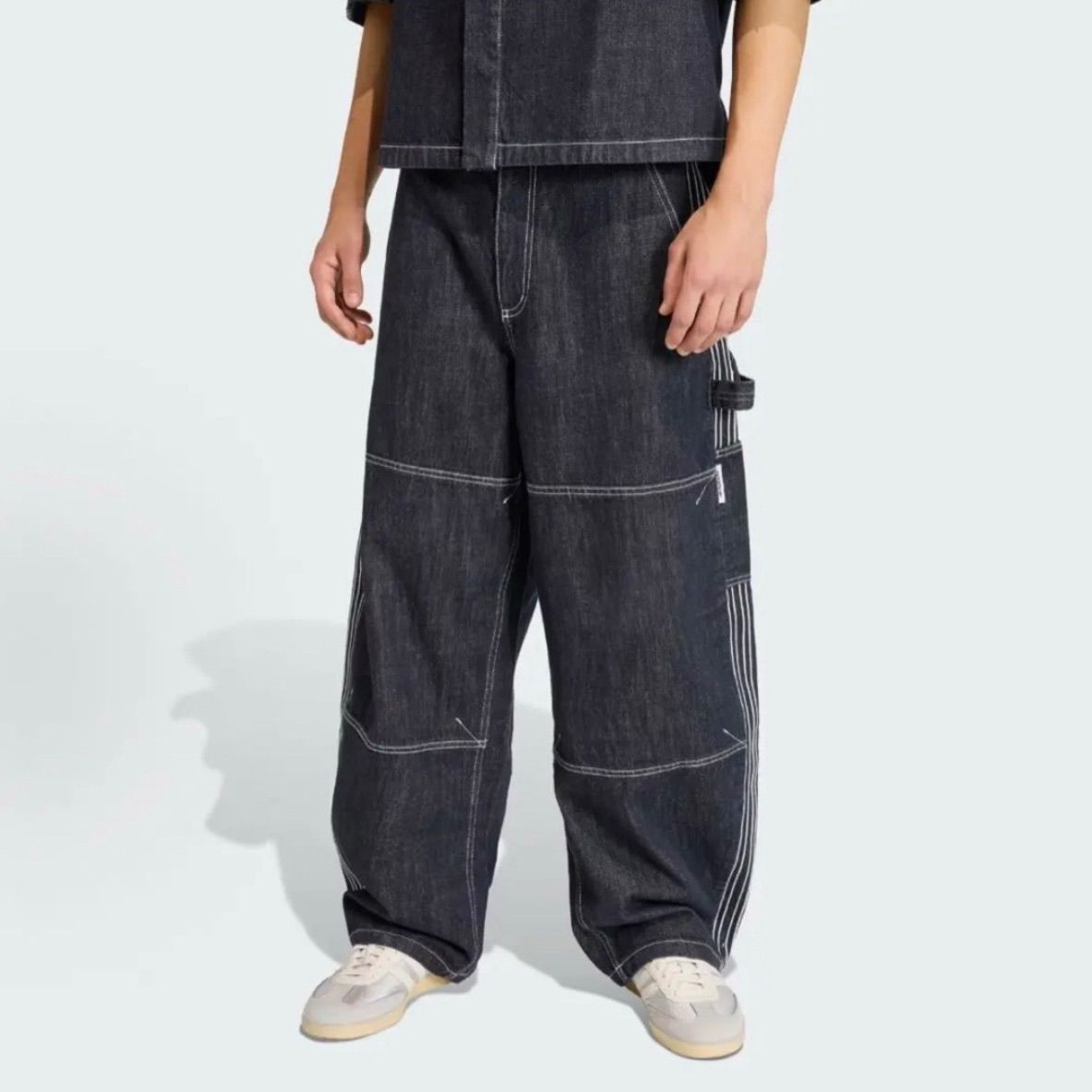 新品 Adidasオリジナルス デニム ワーク パンツKG6450