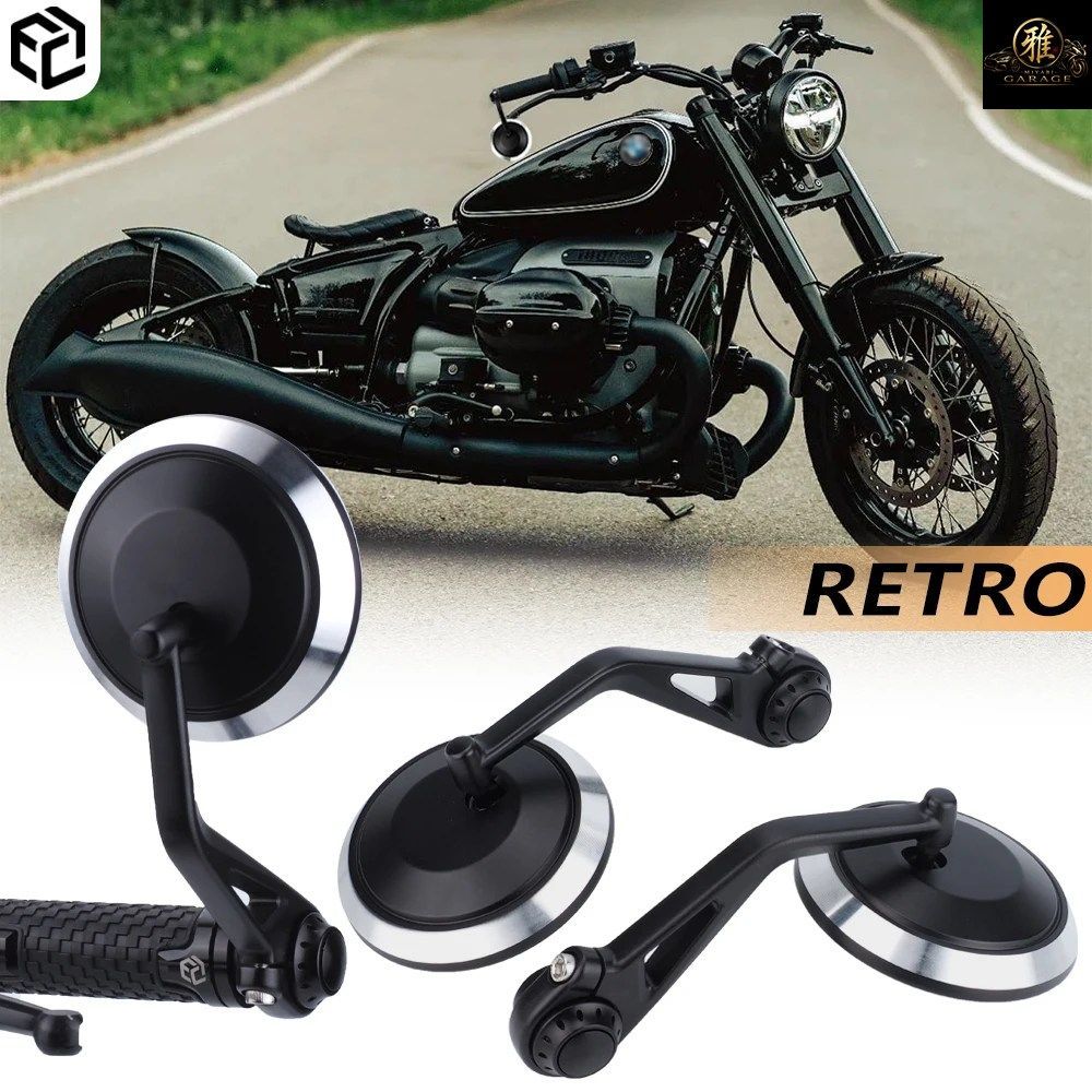 BMW R18 R12 オートバイ クラシック レトロ ミニマリスト スタイル バーエンドミラー サイドミラー ハンドルバーミラー