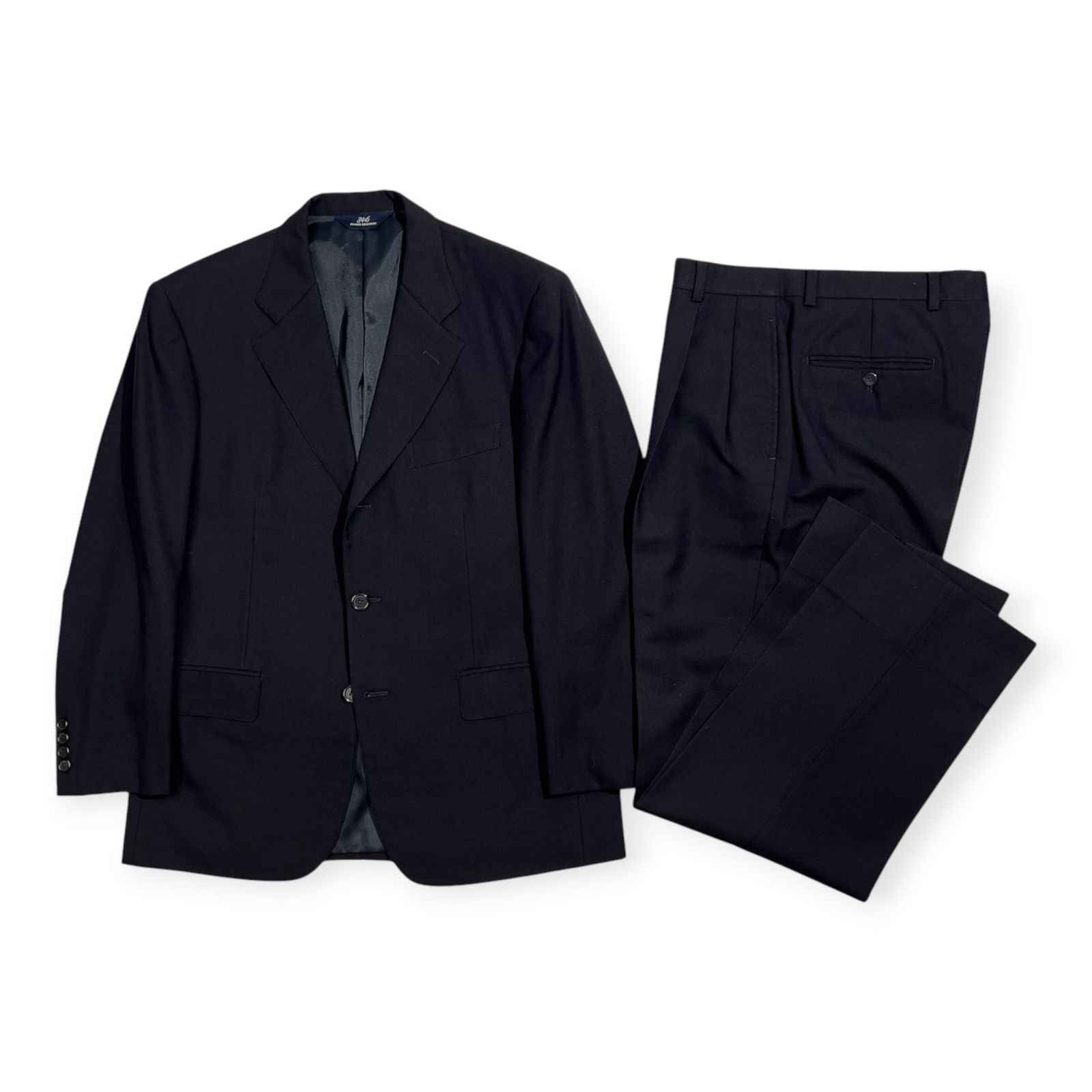 Brooks Brothers ブルックスブラザーズ カシミヤ混 セットアップ スーツ 38SHT/32W /ネイビー/メンズ/上下セット/総裏 Brooks Brothers ブルックスブラザーズ カシミヤ混 セットアップ