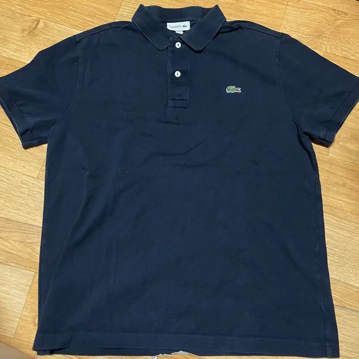 LACOSTE ラコステ カラーTシャツ フレンチレギュラーフィット ネイビー 105サイズ (サイズ5)