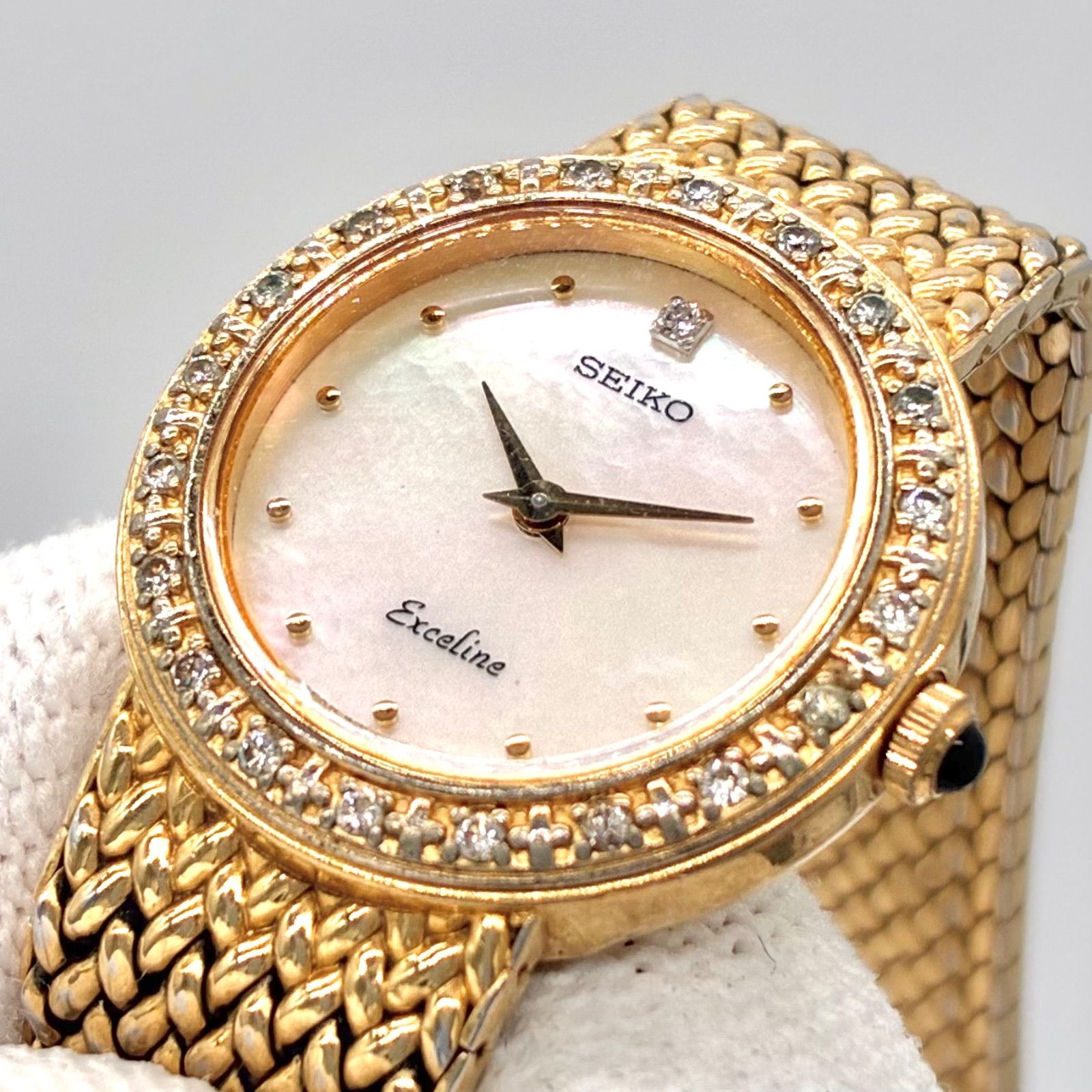 稼働/超美品】 SEIKO エクセリーヌ 腕時計 4N20-0390 レディース 