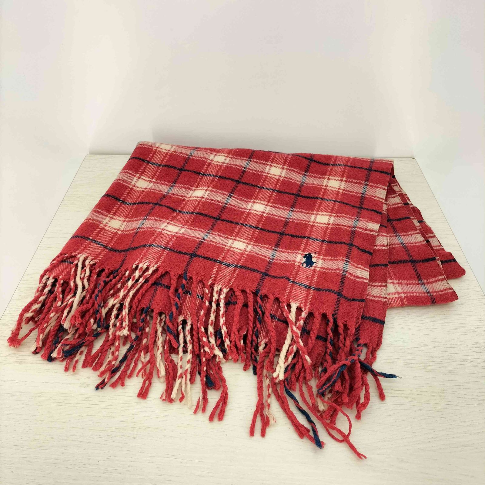 【新品★Ralph Lauren】ペア★タータンチェック ブランケット★ラルフ ラルフローレン RALPH LAUREN タータンチェック ウール ポニー刺繍