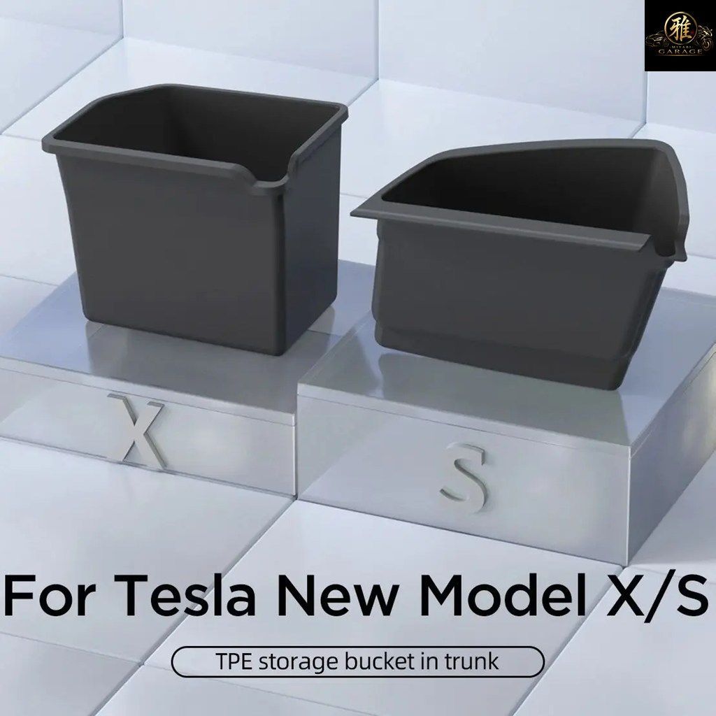 テスラ モデルX S 2023 2024 ストレージボックス リアトランク 左側 TPE 防水ツールケース 車内整理