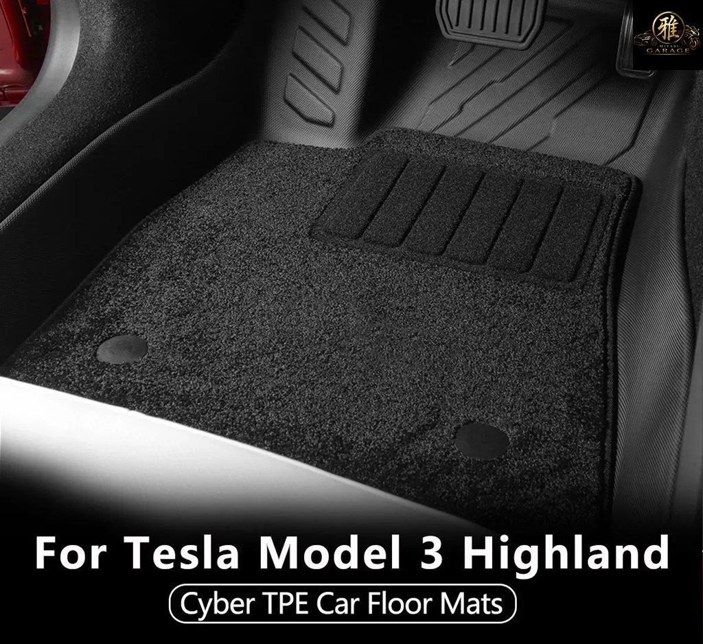 テスラ モデル3 ハイランド 2023-2026 車用フロアマット フットパッド カーペット リアシート バックレストマット