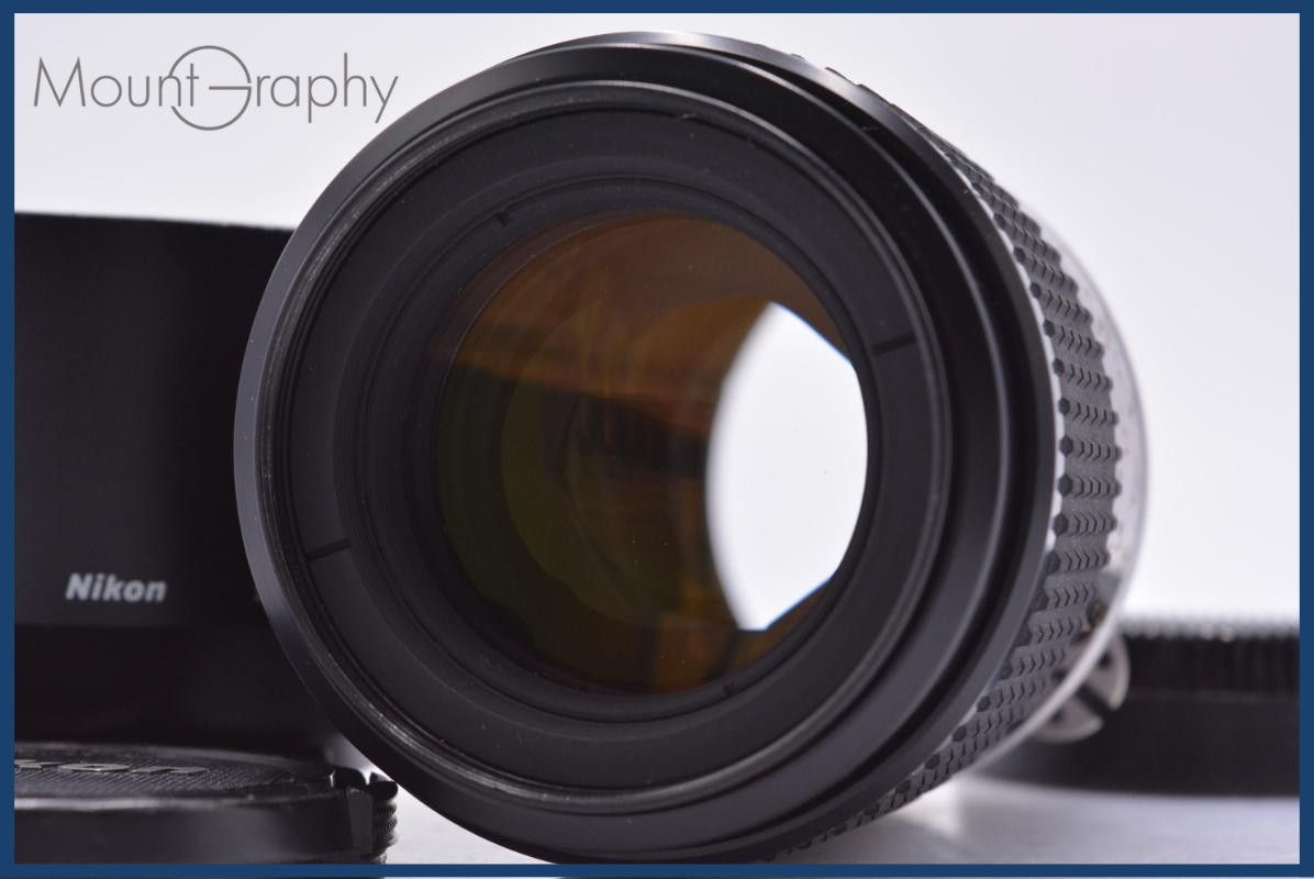 【動作保証】 ニコン Nikon Micro-NIKKOR 105mm F2.8 Ai-S 前後キャップ&フード付 同梱無料 #yk8588