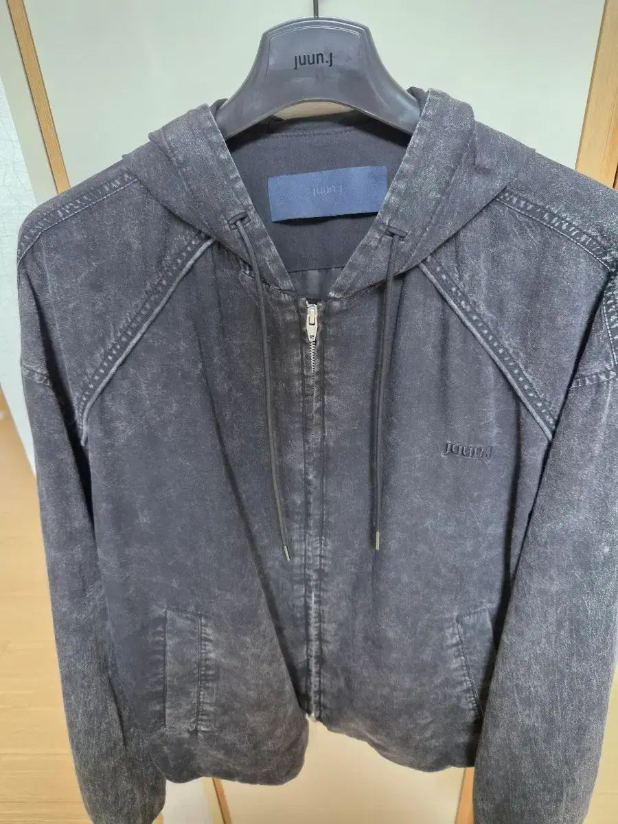 26ss ジュンジェイ(Juun.J) ターコイズデニム フードジップアップ 46
