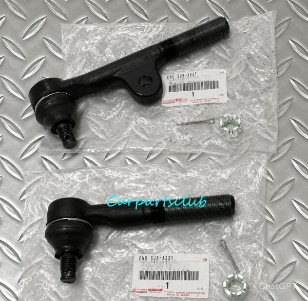 トヨタ 純正品 80系 ランドクルーザー バン ランクル FJ80,FZJ80,HDJ81,HZJ81 ステアリングリレーロッド エンドSUB-ASSY 左右セット Steering Relay Rod End