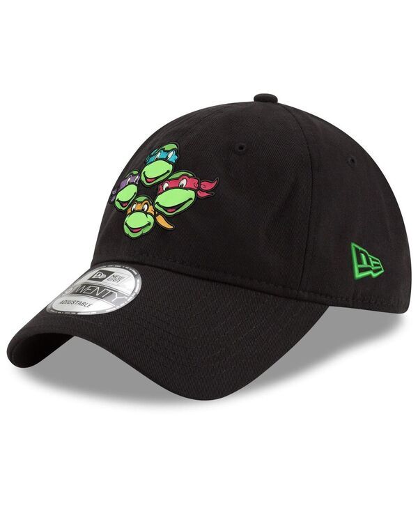 ニューエラ メンズ アクセサリー 帽子 Tシャツ New Era Mens Black Teenage Mutant Ninja Turtles 9TWENTY Adjustable Hat Black ブラック