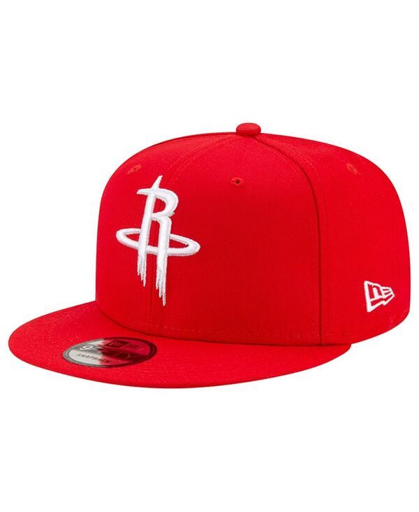 ニューエラ メンズ アクセサリー 帽子 ロゴ New Era Mens Red Houston Rockets Black White Logo 9FIFTY Adjustable Snapback Hat Red レッド