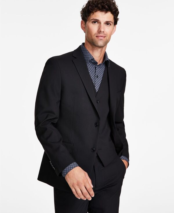 アルファニ メンズ アウター ジャケット・ブルゾン ジャケット Alfani Mens SlimFit Stretch Solid Suit Jacket Black ブラック