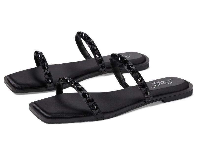 ジュウェルダグレイミシュカ レディース シューズ サンダル Jewel Badgley Mischka Honesty Black Satin ブラック