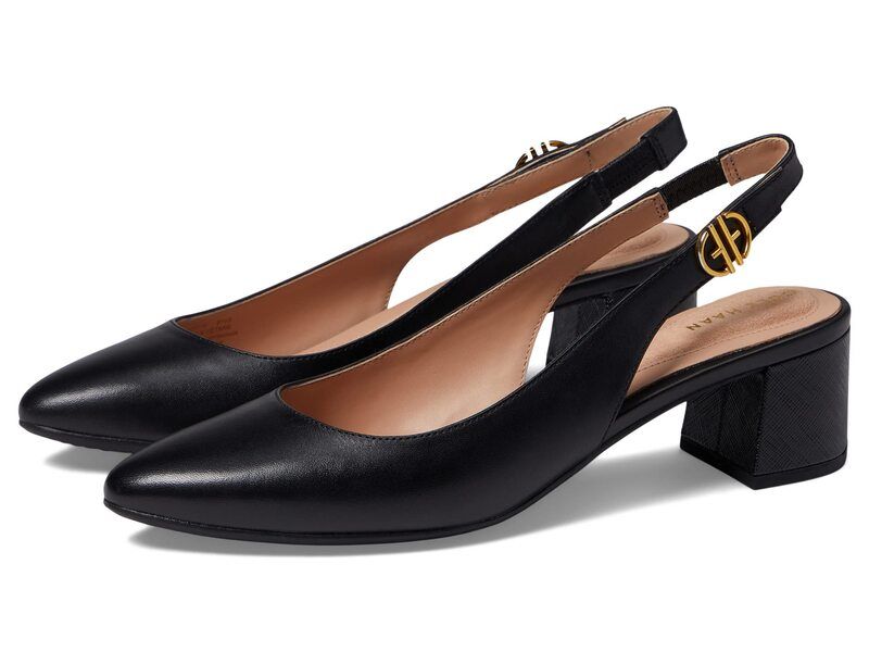 コールハーン レディース シューズ ヒール Cole Haan The GoTo Slingback Pump 45 mm Black Leather ブラック