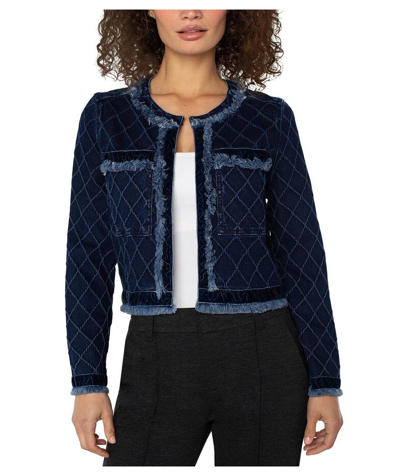 リヴァプール ロサンゼルス レディース アウター コート ベルベット ジャケット Liverpoolos Angeles Fray Edge Jacket W Velvetrim Diamondark