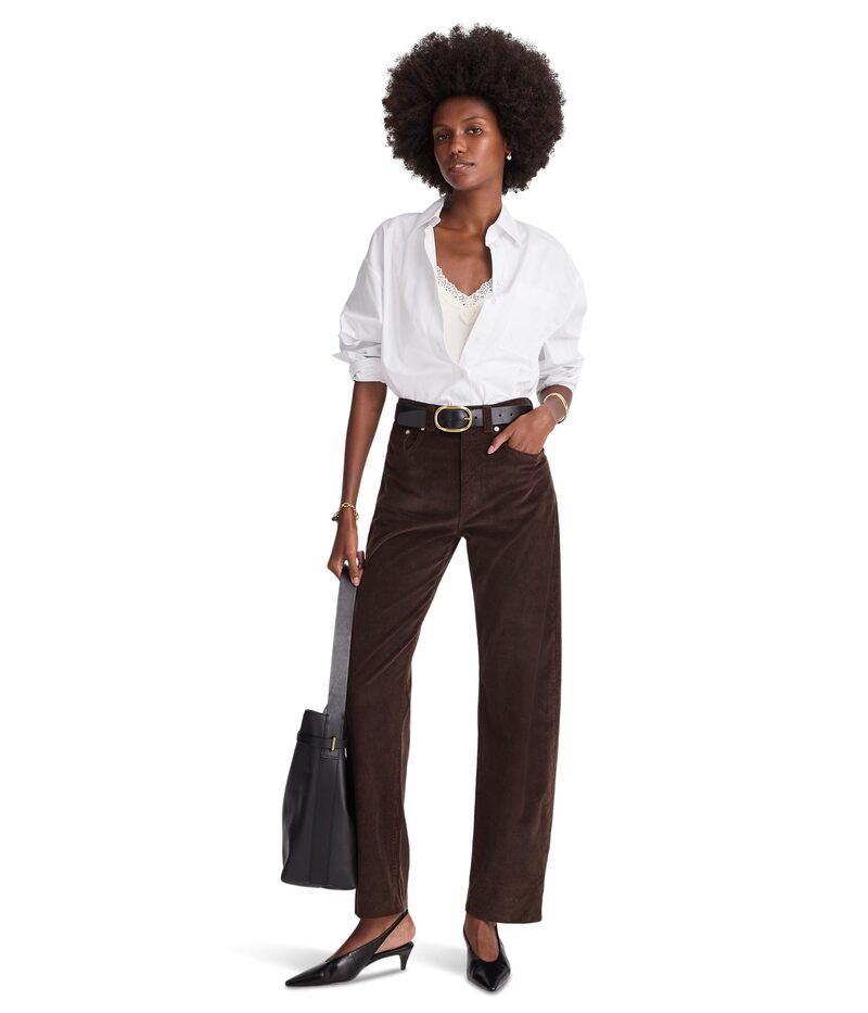 メイドウェル レディース ボトムス カジュアルパンツ Madewell Balloon Pant In Cordark Carob