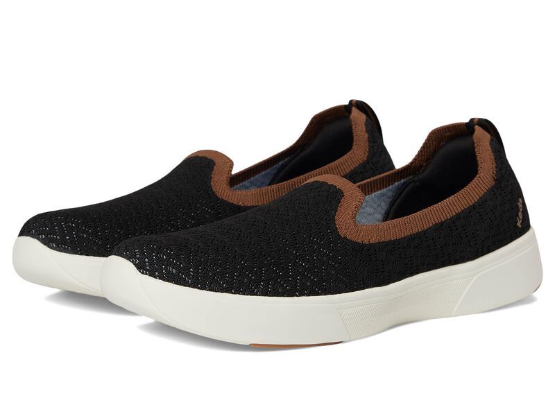 ケッズ レディース シューズ スリッポン・ローファー Keds BlissWalk Loafers BlackCognac Eng Knit ブラック