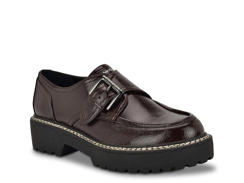 カルバンクライン レディース シューズ スリッポン・ローファー プラットフォーム ローファー Calvin Klein Saundee Platform Loafer Red Crinkle Patent レッド