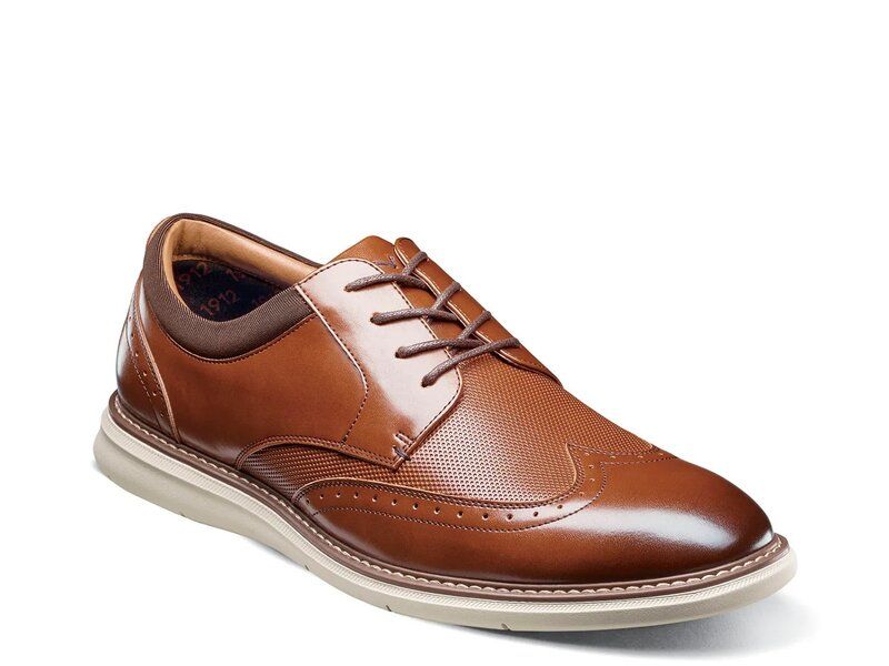ノンブッシュ メンズ シューズ オックスフォード ウィングチップ Nunn Bush Chase Wingtip Oxford Cognac