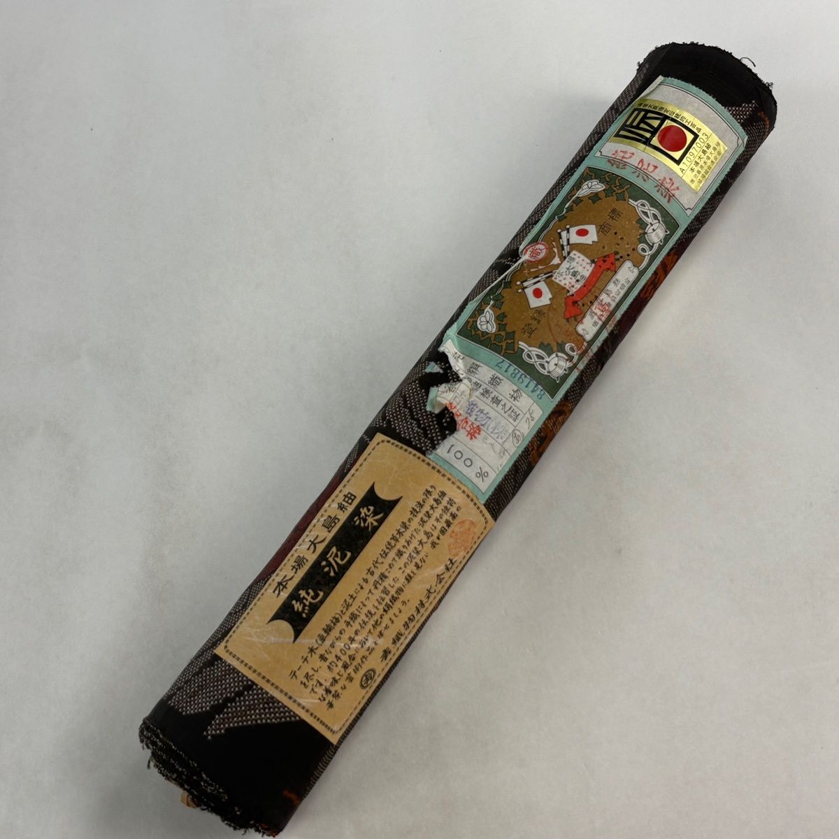 反物 秀品 大島紬 証紙 純泥染 草花 焦茶色 正絹 【中古】 - メルカリ