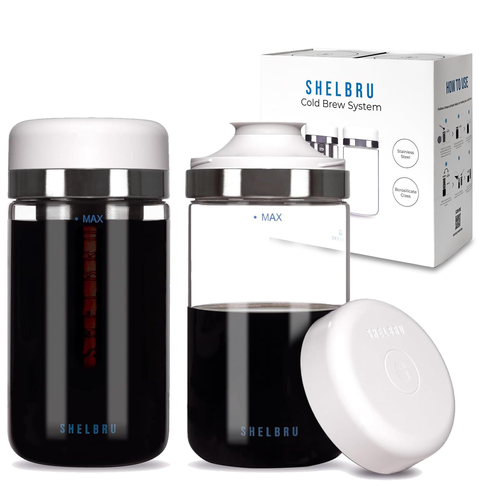 SHELBRU (シェルブル) CBS コールドブリューシステム 濃厚 水出しコーヒー ボトル ウォータードリッパー 耐熱ガラス 700ml/800ml カラーボックスタイプ プレゼント 贈り物★m a0c1f806