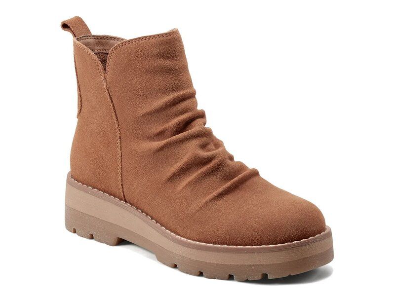 アース レディース シューズ ブーツ・レインブーツ プラットフォーム ブーツ Earth Yonder Waterproof Platform Bootie Light Brown Suede ブラウン