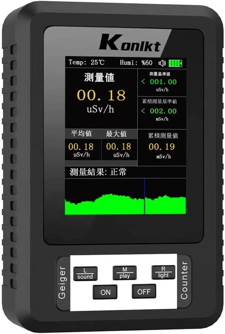 放射線測定器 ガイガーカウンター 日本監製 高精度 β線/γ線/X線測定 多言語切り替 警報機能 エネルギー補償型GMチューブ 核放射能 デジタルLCDスクリーン コンパクト 日本語取扱説明書 (ブラック)★m dcd0058a