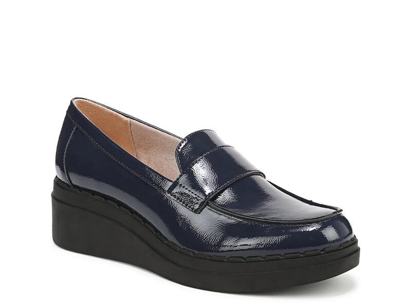 ライフストライド レディース シューズ スリッポン・ローファー LifeStride Dolce Wedge Loafer Blue ブルー