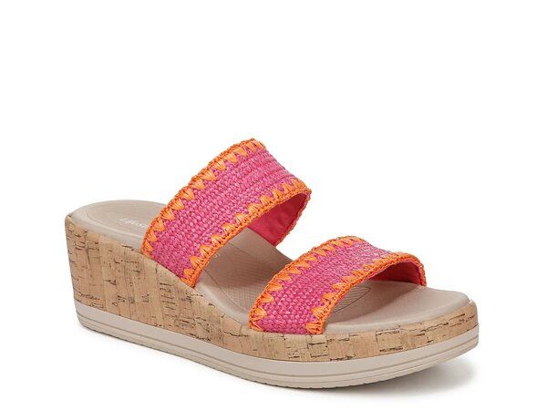 ライフストライド レディース シューズ サンダル LifeStride Resort Wedge Sandal Pink Raffia ピンク
