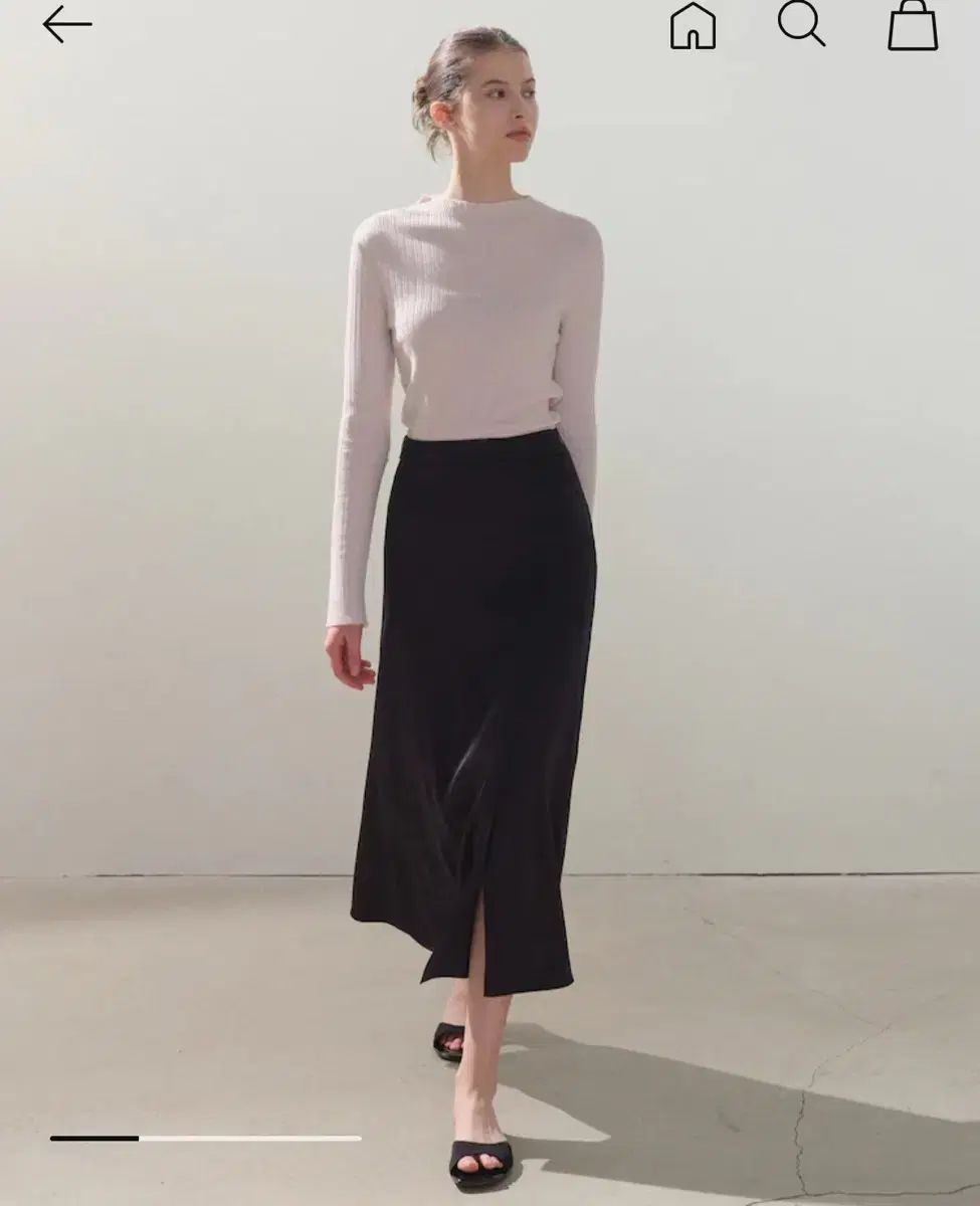 新品 SIE OF スリット モクネック ニット