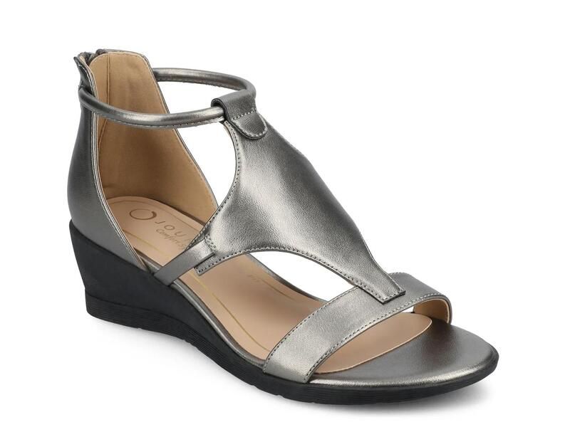 ジャーニー レディース シューズ サンダル JourneeTrayle Wedge Sandal Pewter ピューター