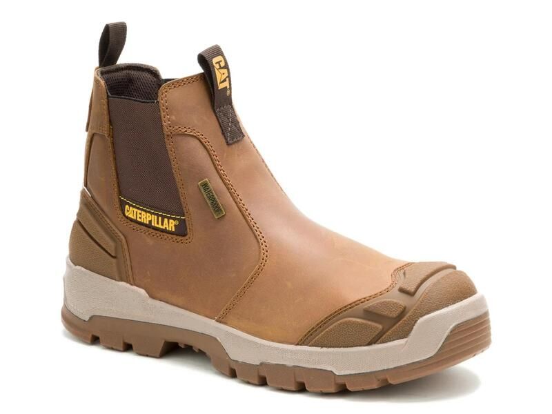 キャタピラー メンズ シューズ ブーツ・レインブーツ Tシャツ チェルシー Caterpillar Striver XL Steel Toe Waterproof Chelsea Work Boot Mens Brown ブラウン