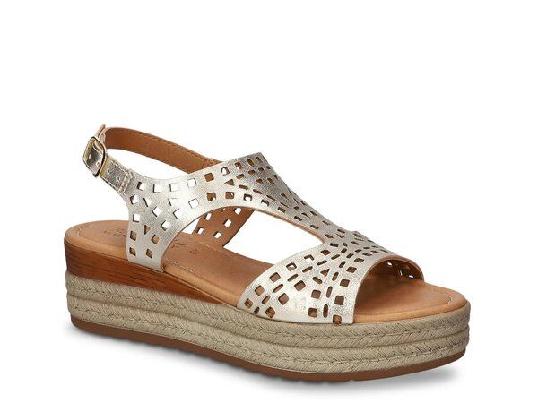 ベラヴィータ レディース シューズ サンダル Bella Vita Ann Espadrille Wedge Sandal Champagne Leather シャンパン