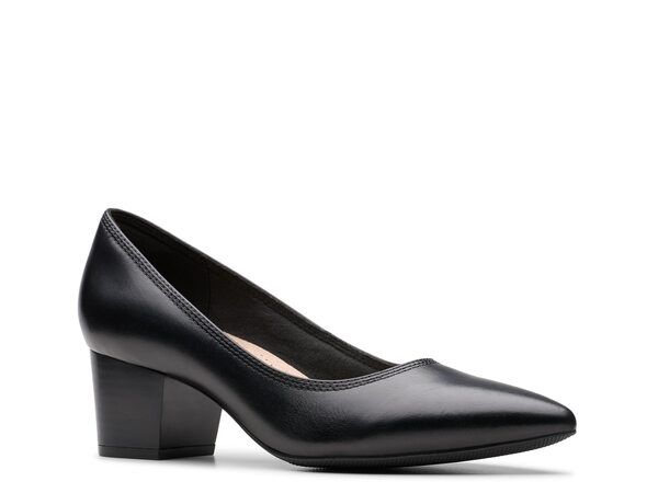 クラークス レディース シューズ パンプス Clarks Ellanie Hope Pump Black Leather ブラック