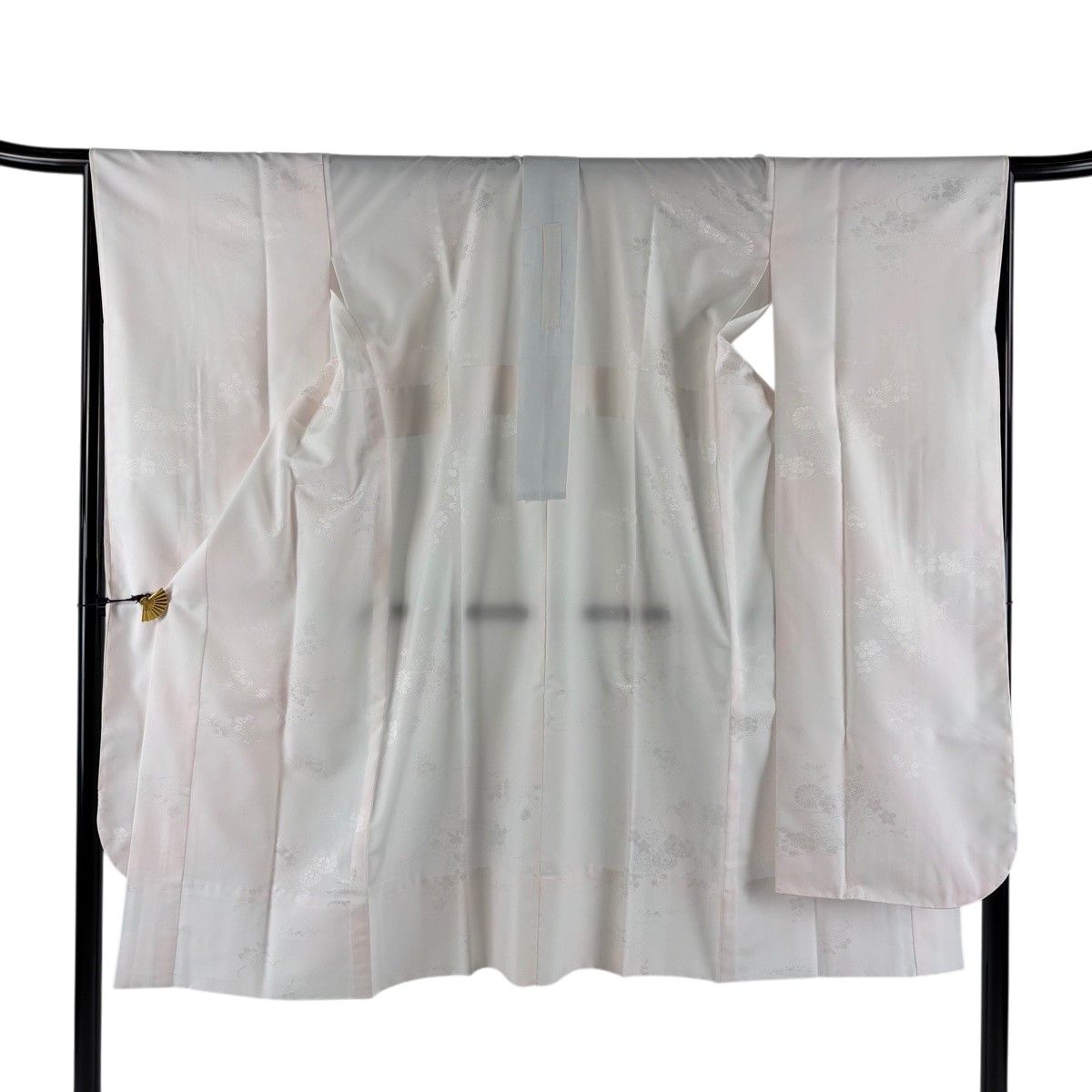 【美品】 長襦袢 身丈124.5cm 裄丈67cm M 振袖用 秋草 ぼかし 薄ピンク 正絹 秀品 【中古】