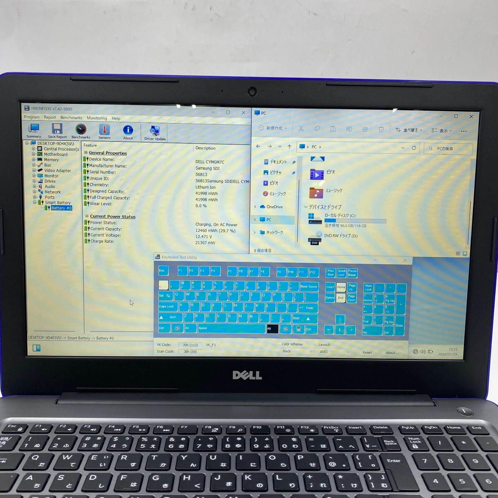 美品】DELL Inspiron 5567 Celeron SSD128GB Win11 - メルカリ