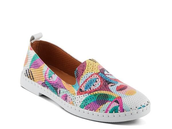 スプリングステップ レディース シューズ スリッポン・ローファー Spring Step Carraway SlipOn WhiteMulticolor ホワイト