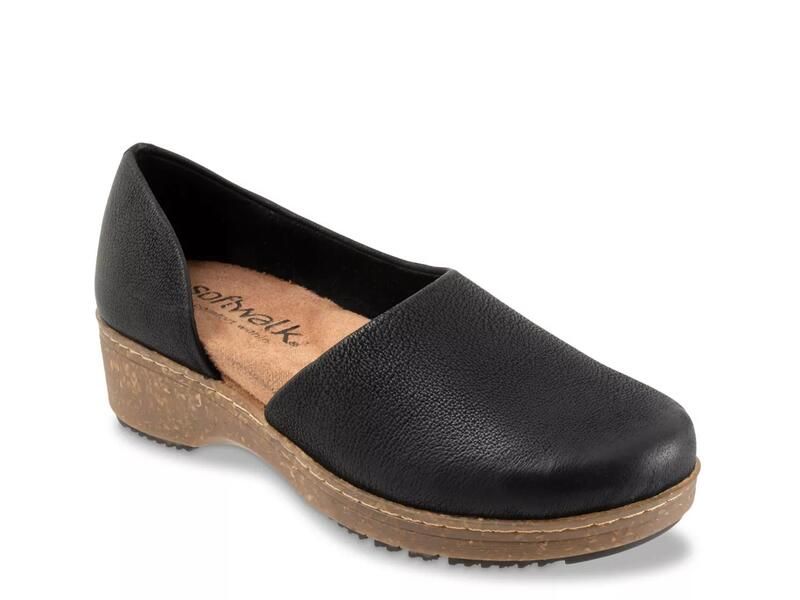 ソフトウォーク レディース シューズ スリッポン・ローファー Softwalk Addie SlipOn Black Nubuck ブラック