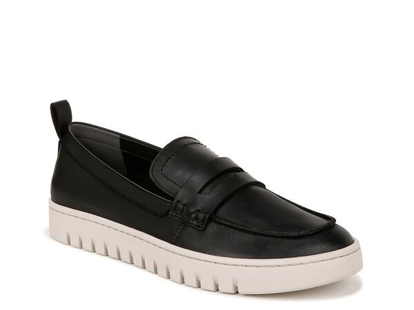バイオニック レディース シューズ スリッポン・ローファー Vionic Uptown Penny Loafer Black Leather ブラック