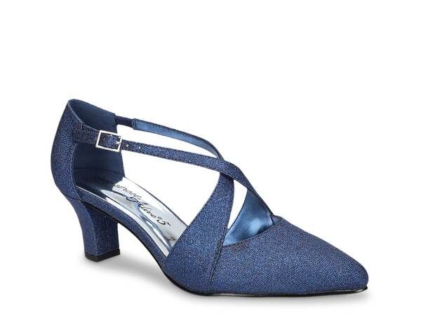 イージーストリート レディース シューズ パンプス Easy Street Elegance Pump Navy Glitter ネイビー