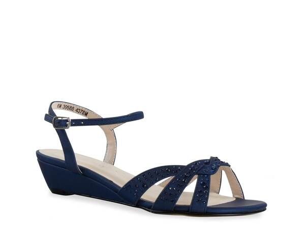 ベンジャミンウォーク レディース シューズ サンダル Touch Ups by Benjamin Walk Lena Wedge Sandal Navy ネイビー