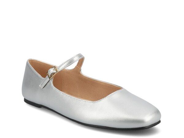 ジュルネ コレクション レディース シューズ パンプス Journee Collection Carrie Mary Jane Flat Silver Metallic シルバー